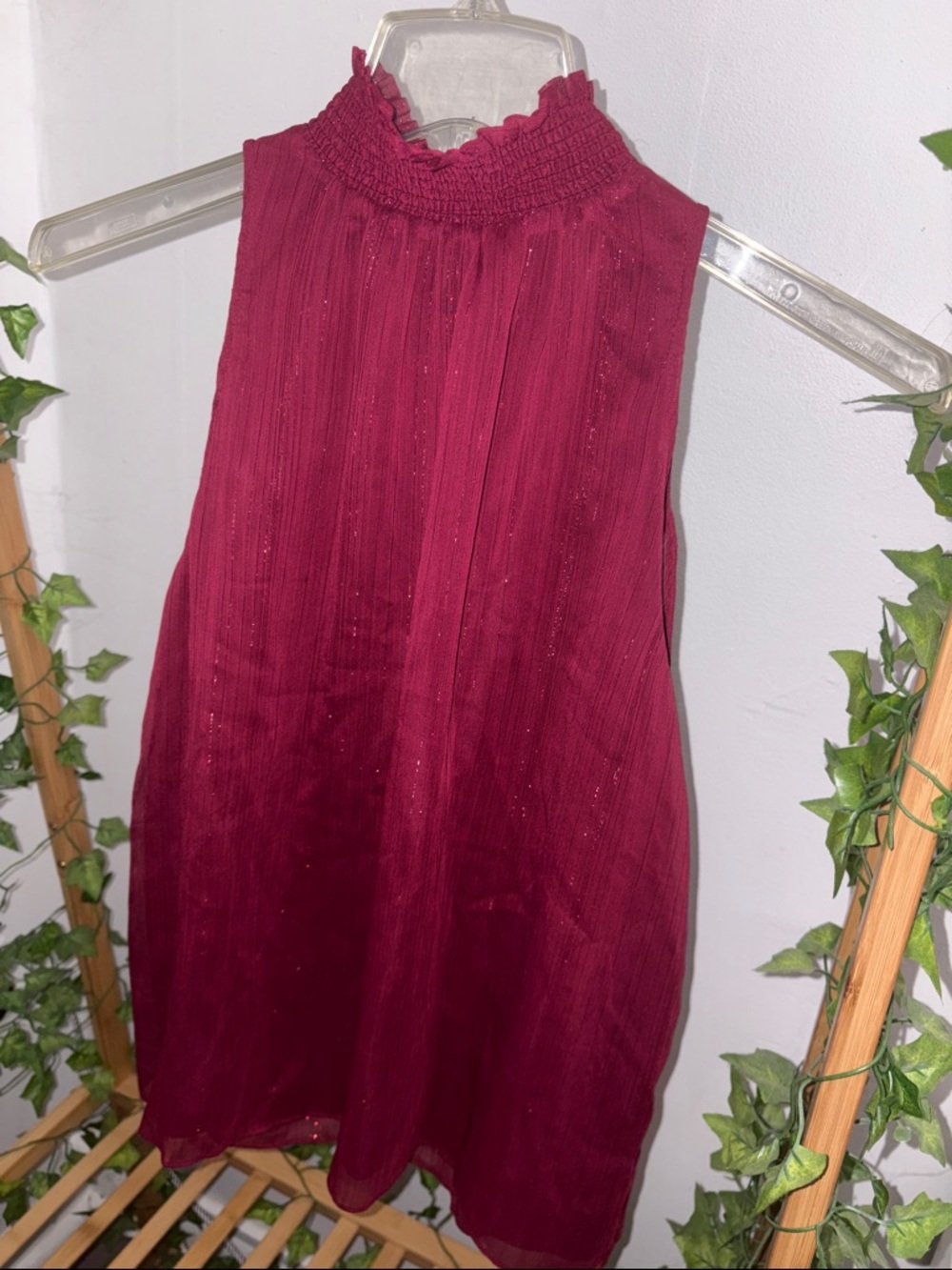 Rachel Zoe Sleeveless High-Neck Dress in Burgundy